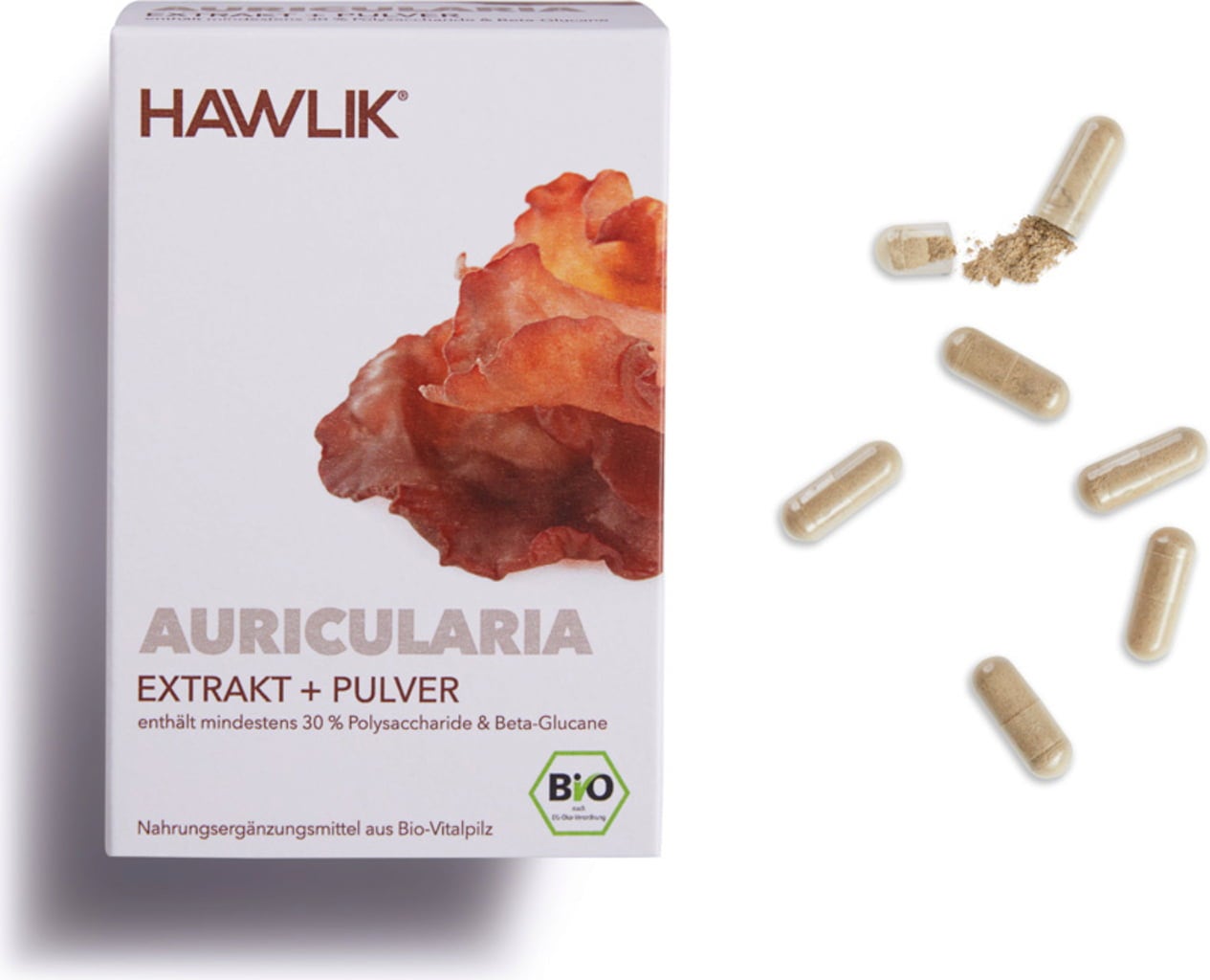 Auricularia Extract + Organic Powder Capsules - 120 Capsules