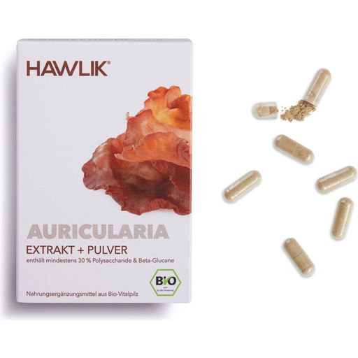 Auricularia Extract + Organic Powder Capsules - 60 Capsules