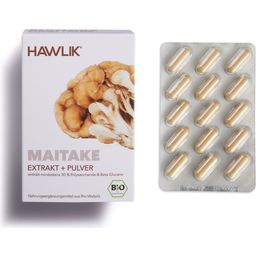 Maitake ekstrakt + Maitake  v prahu - organske kapsule - 120 kap.