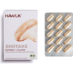 Shiitake Extrakt + Pulver Kapseln Bio - 60 Kapseln