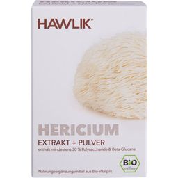 Hericium ekstrakt + Hericium v prahu - organske kapsule