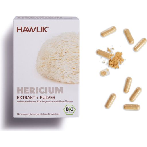 Hericium Extrakt + Pulver Kapseln Bio - 120 Kapseln