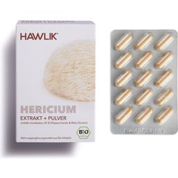 Hawlik Hericium ekstrakt + proszek kapsułki bio - 120 Kapsułki