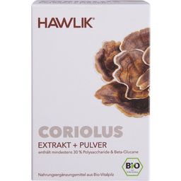 Hawlik Coriolus ekstrakt + proszek kapsułki bio - 120 Kapsułki