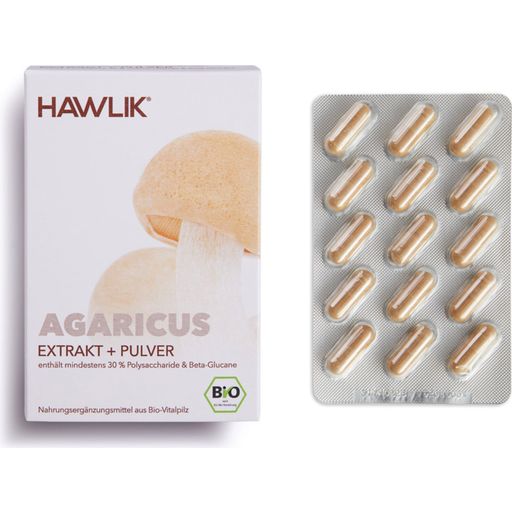 Hawlik Bio Agaricus kivonat + por kapszula - 60 kapszula