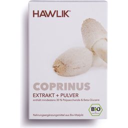 Coprinus ekstrakt + Coprinus v prahu - organske kapsule - 60 kap.