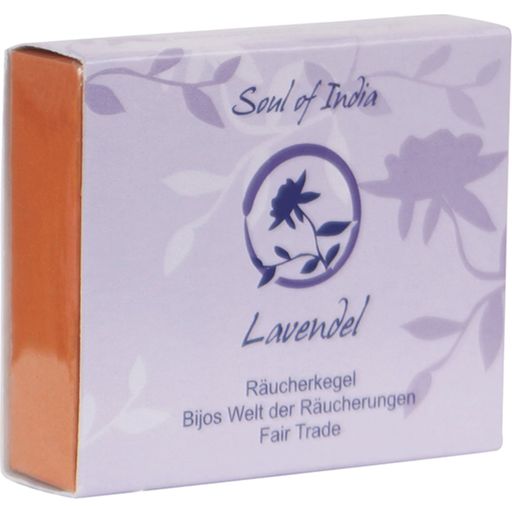 Soul of India Räucherkegel Lavendel FAIR TRADE - 1 Box