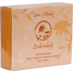 Soul of India Räucherkegel Zedernholz FAIR TRADE - 1 Box