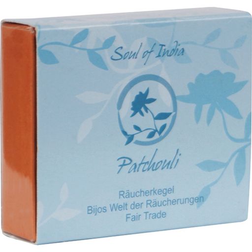 Soul of India Coni di Incenso Fairtrade - Patchouli - 1 box