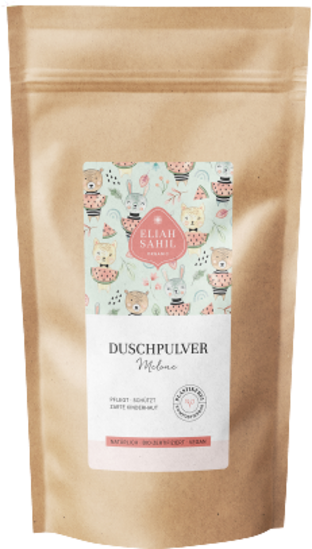 ELIAH SAHIL Organic Melon Shower Powder for Kids - Refill 250 g