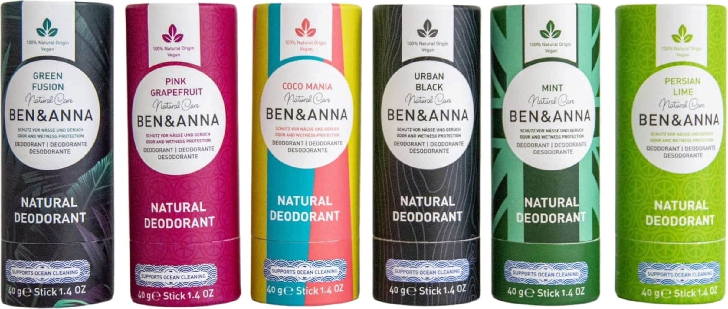 BEN & ANNA Natural Deodorant Stick in a Paper Tube