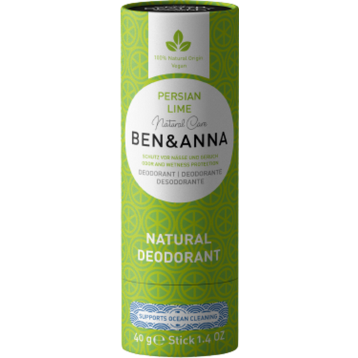 BEN & ANNA Natural Deodorant Stick in a Paper Tube - Persian Lime