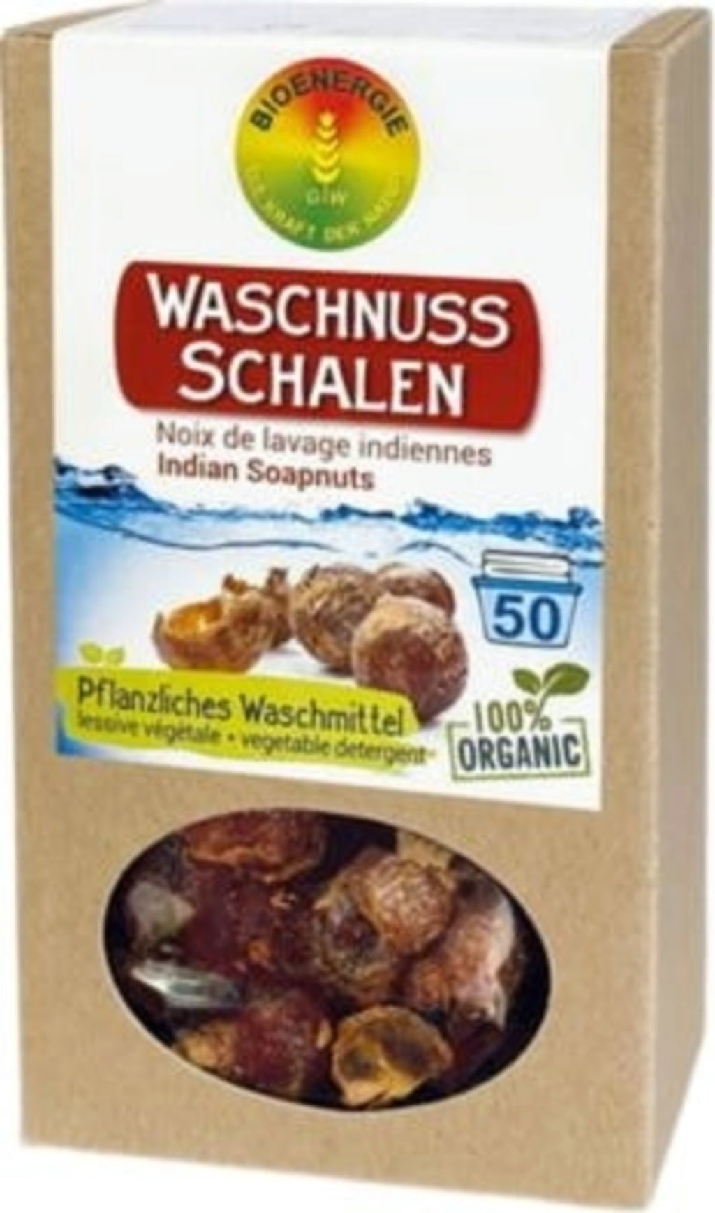 Skorupki orzechów myjących, karton, 250 g