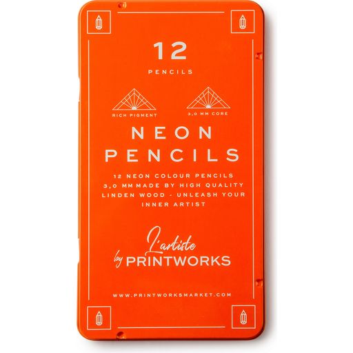 Printworks 12 színes ceruza - neon - 1 db