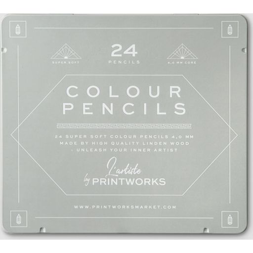 Printworks 24 Crayons de Couleur - Classic - 1 pcs