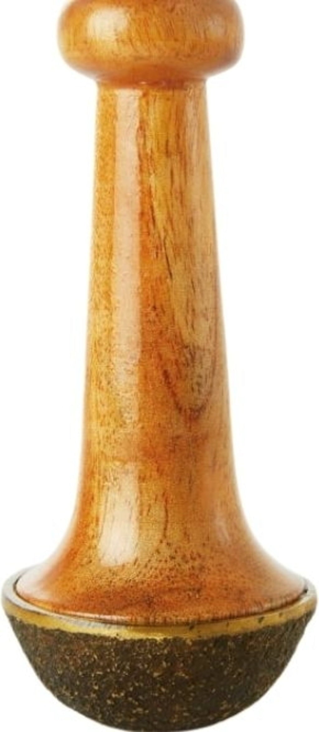 Classic Ayurveda Kaash Bowl with Wooden Handle, Rough - 1 Pc
