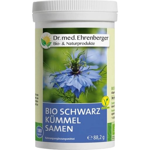 Dr. med. Ehrenberger Bio- & Naturprodukte Bio črna kumina v kapsulah - 180 kapsul