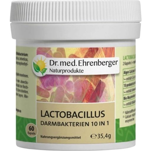 Dr. med. Ehrenberger Organic & Natural Products Lactobacillus Gut Bacteria 10 in 1 - 60 Capsules