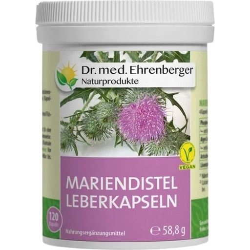 Dr. med. Ehrenberger Organic & Natural Products Milk Thistle Liver Capsules - 120 Capsules