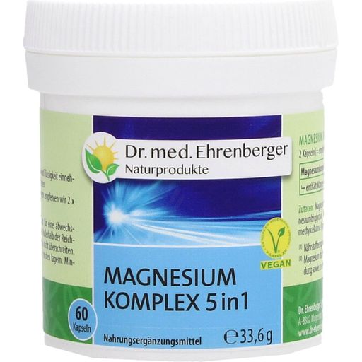 Dr. med. Ehrenberger Bio- & Naturprodukte Complexe de Magnésium 5 en 1 - 60 gélules