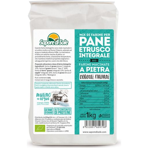 Mix di Farine Bio per Pane Etrusco Integrale - 1 kg