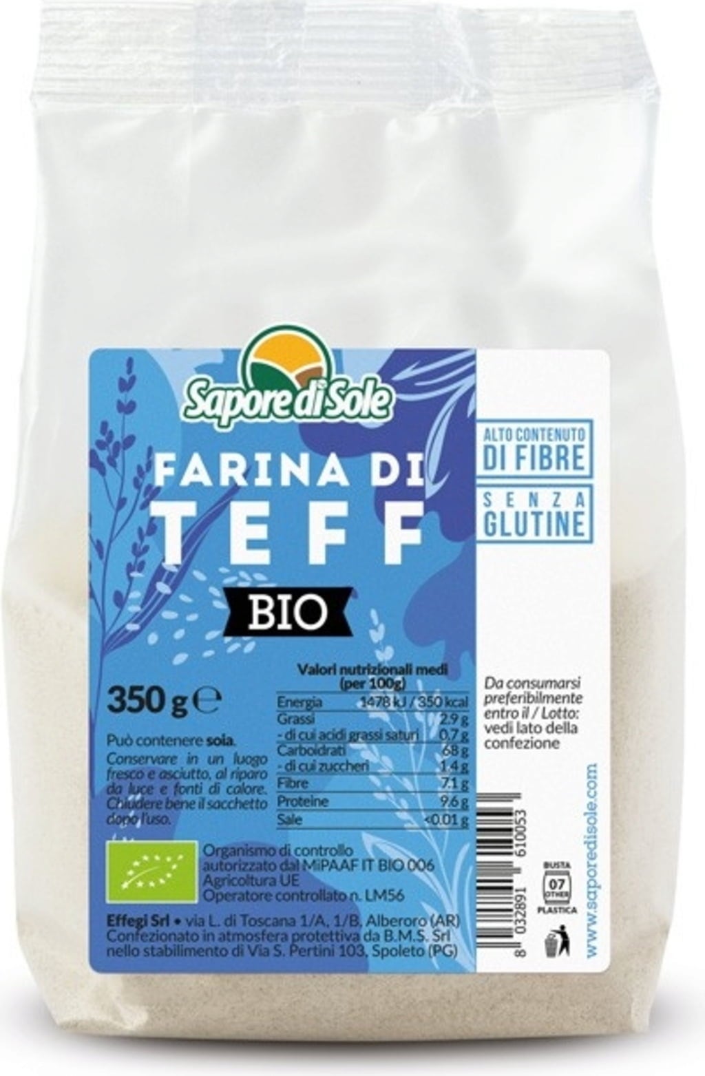 Sapore di Sole Farina di Teff Bio - 350 g