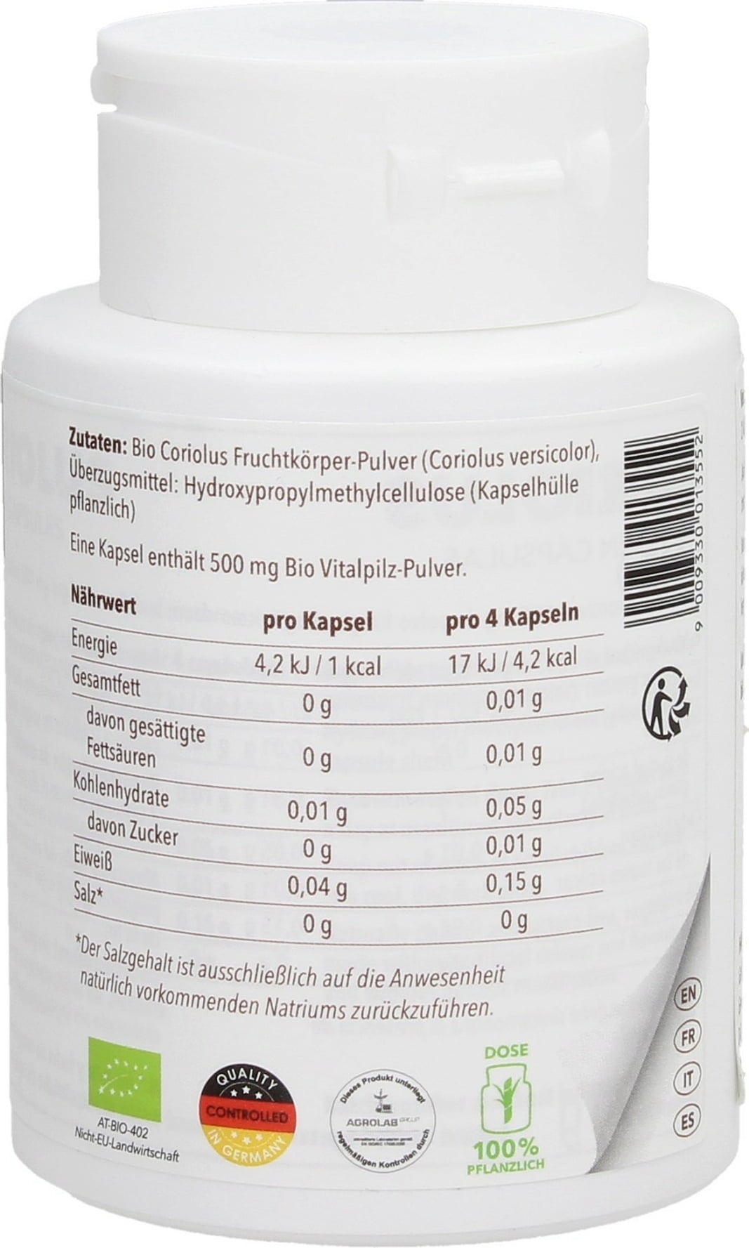 Coriolus Powder Capsules, Organic - 120 Capsules