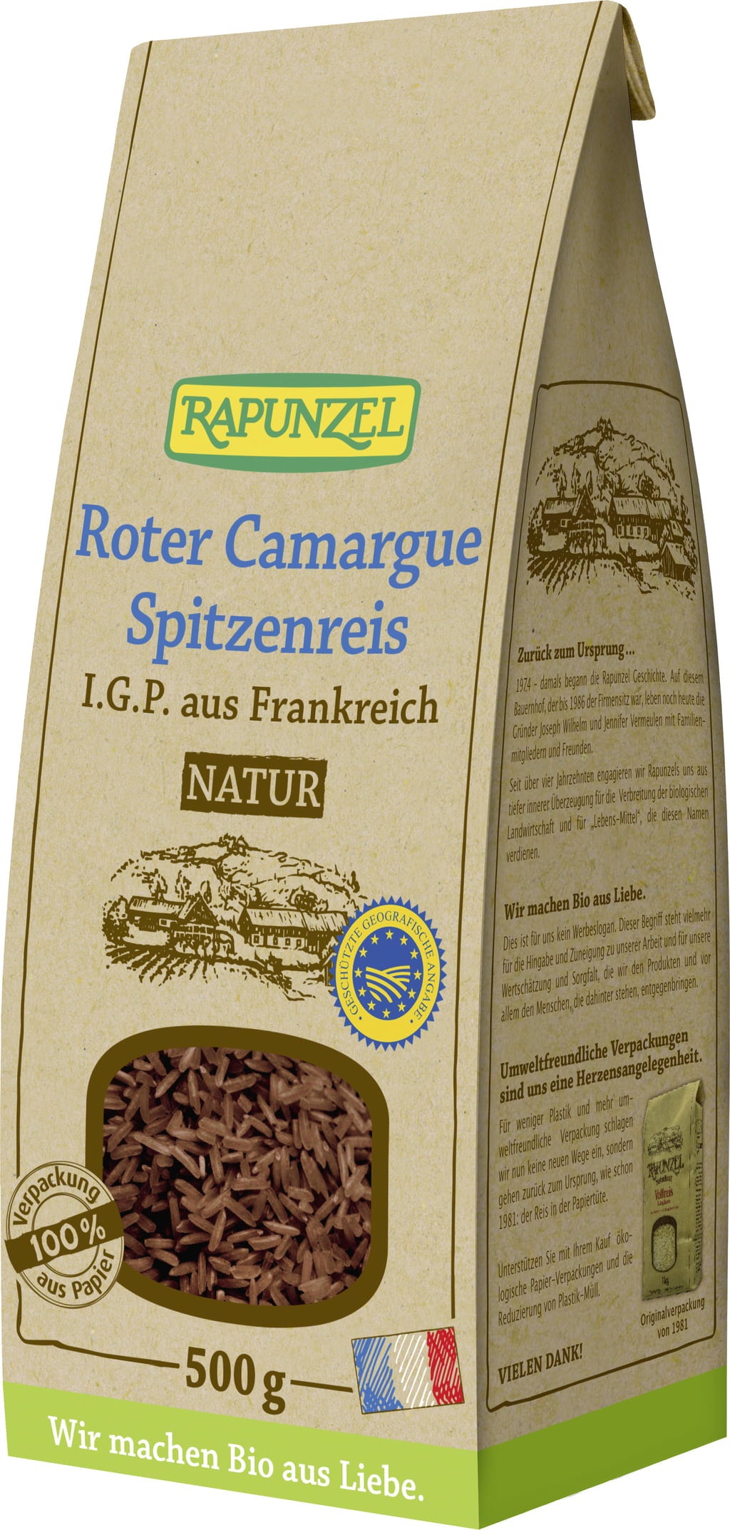 Bio Roter Camargue Spitzenreis natur I.G.P. / Vollko
