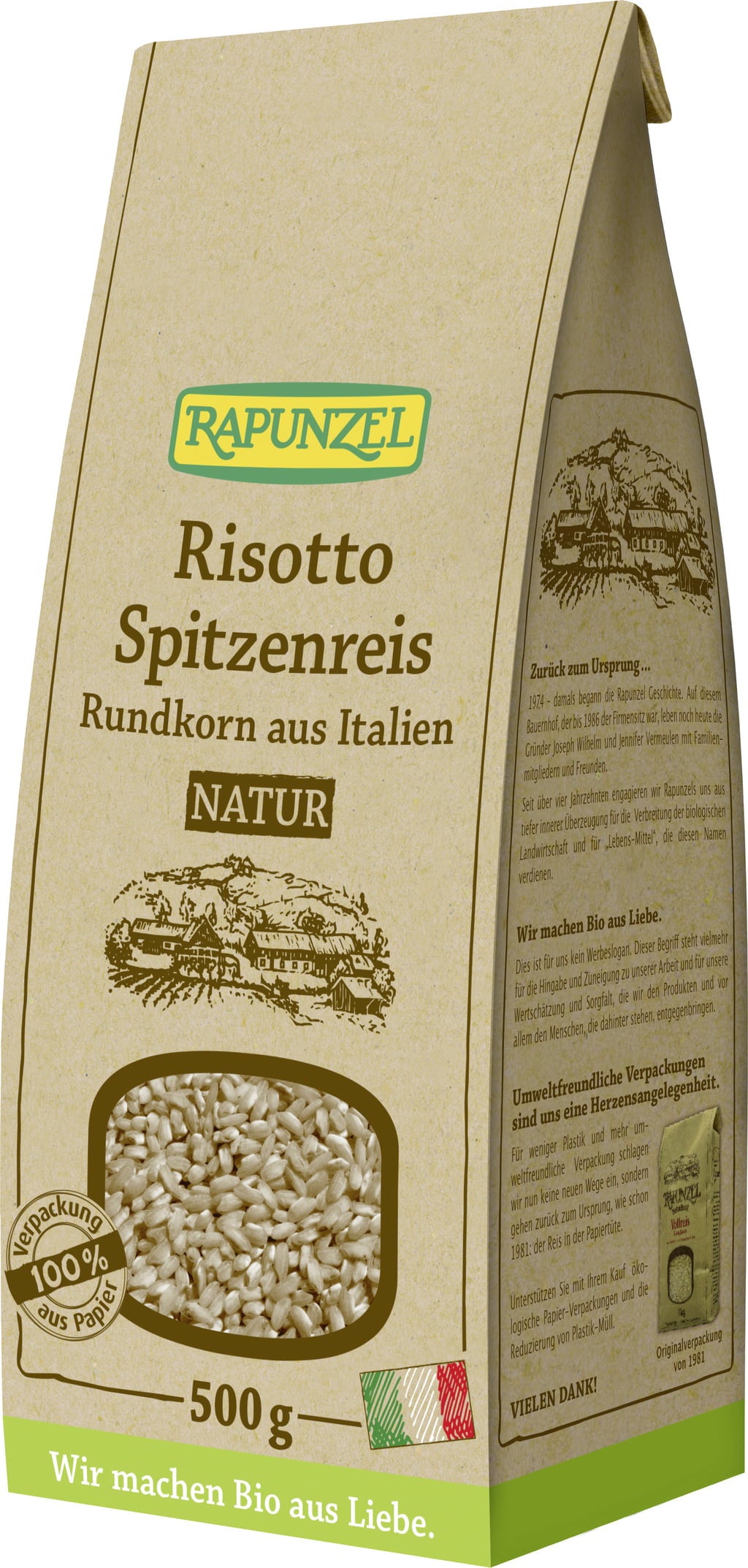 Bio Risotto Rundkorn Spitzenreis 'Ribe' natur / Voll