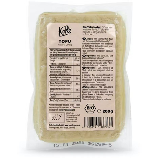 KoRo Био натурално тофу - 200 g