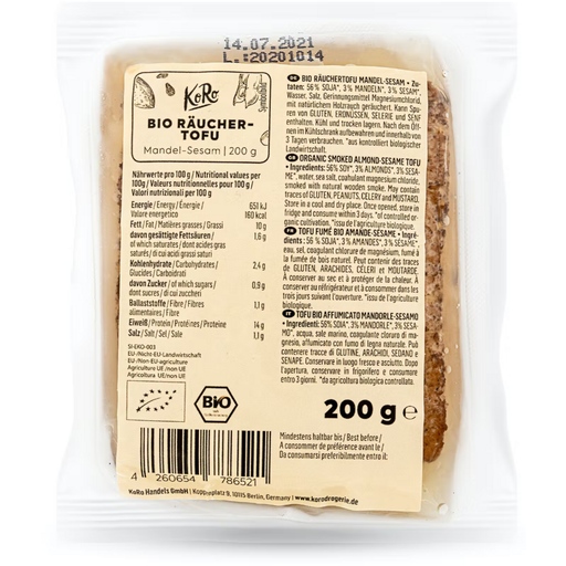 KoRo Bio Füstölt tofu - Mandula-Szezám - 200 g