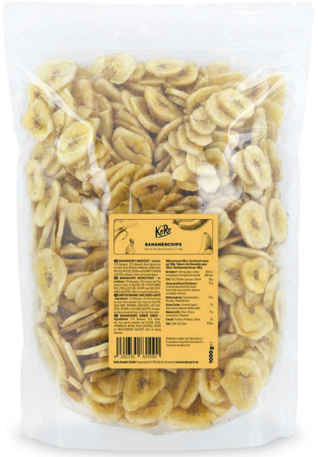 KoRo Bananenchips ohne Zuckerzusatz