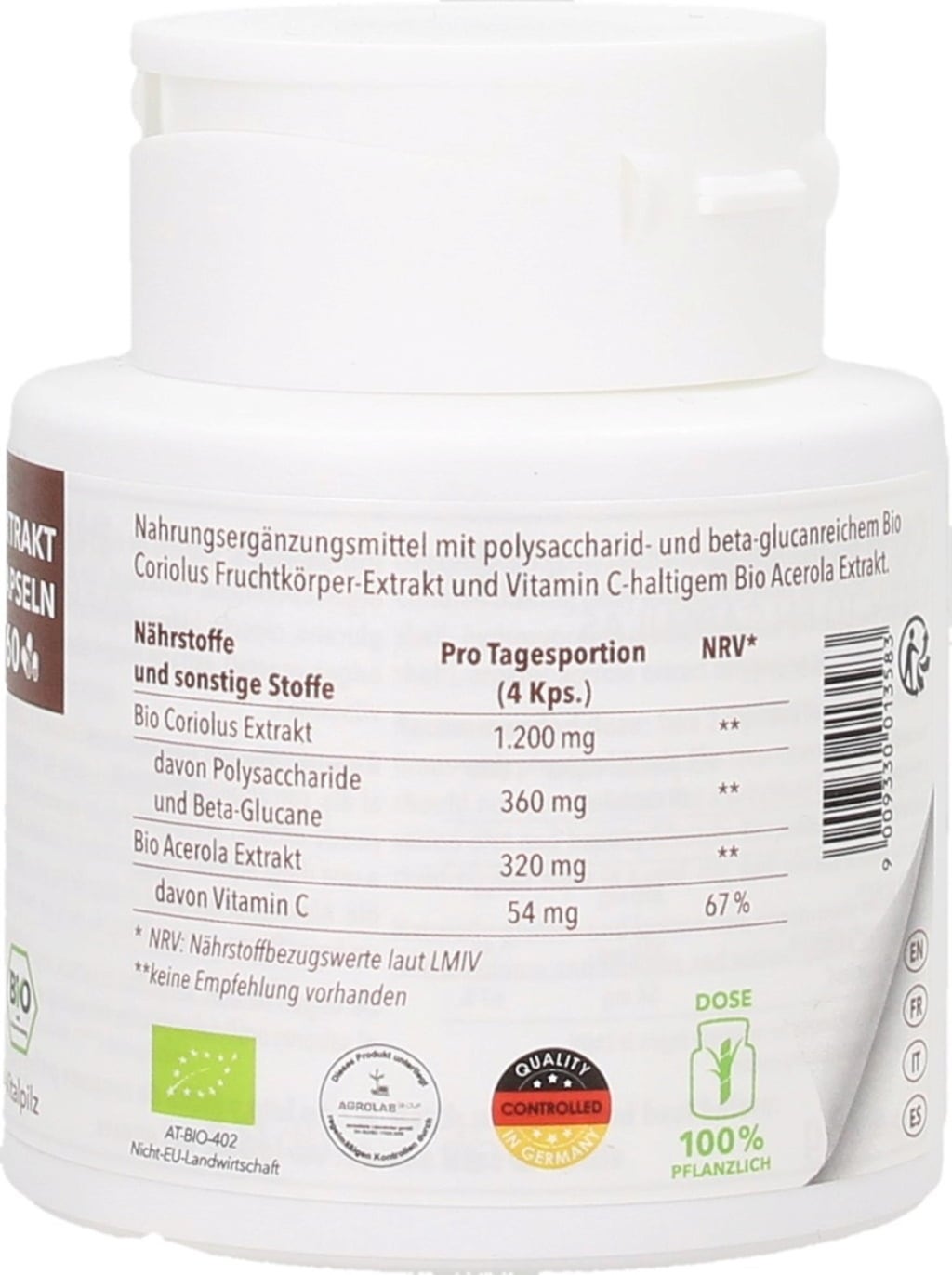 Coriolus Extract Capsules, Organic - 60 Capsules