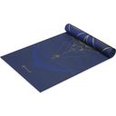 Двулицева йога постелка ''SUN & MOON'' Premium - нюанси на синьо със златист мотив