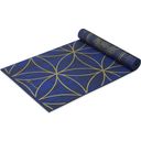 Tapis de Yoga Réversible Premium SOLEIL & LUNE - nuances de bleu avec motif doré