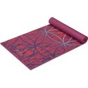 GAIAM Esterilla de yoga premium RADIANCE - Rojo y rosa con dibujo azul.