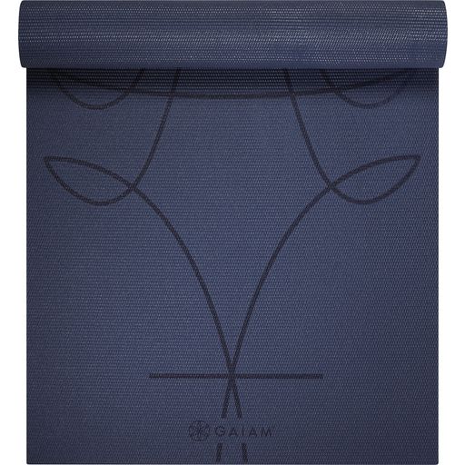 GAIAM AUSRICHTUNGS-Yogamatte Premium - Dunkelblau mit Muster