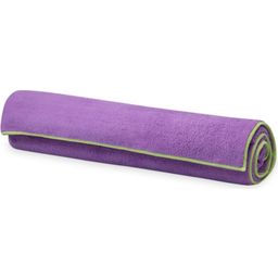 GAIAM STAY Yoga Mat Towel, Purple & Green - Purple / Green