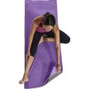 Кърпа за йога постелка STAY, лилаво и зелено - лилаво и зелено