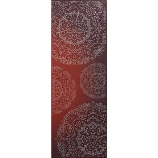 GAIAM Постелка за йога METALLIC SUN Premium - нюанси на червено с бели мандали