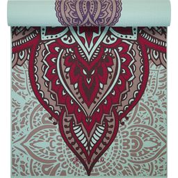 Tapis de Yoga Réversible Premium ZARA-ROGUE - turquoise avec un motif rouge