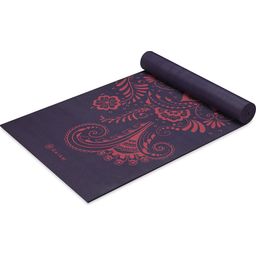 GAIAM AUBERGINE SWIRL Premium Yoga Mat - Dark Purple with Pink Pattern