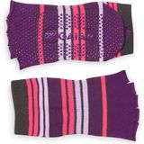 GAIAM Toeless Yoga Socks - Striped, Purple