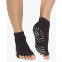 Toeless Grippy Yoga Socks, Black - Double Pack - Black