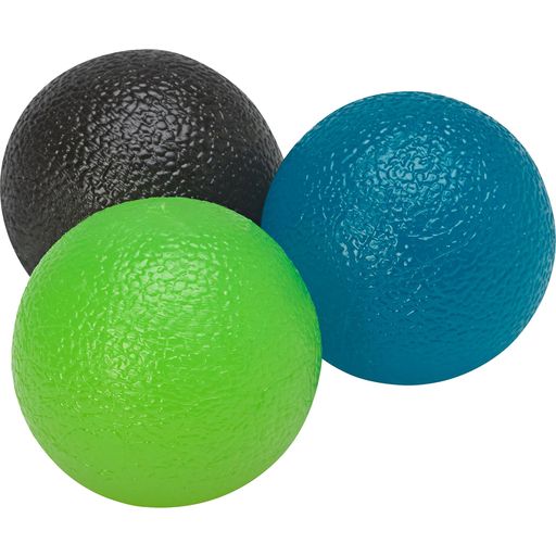 GAIAM Kézterápiás labda szett - Lila, zöld és kék