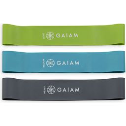 GAIAM Mini Fitness Bands Set - Green, Blue & Grey