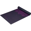 Esterilla de yoga multicapa premium MERIDIANA, ciruela - Antracita con estampado lila