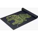 GAIAM TRIBAL WISDOM Premium Yoga Mat - Black with Green Pattern