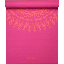 GAIAM HELL MARRAKESCH Yogamatte Premium - Pink mit orangem Muster