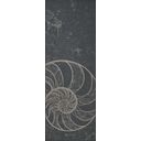 Tapis de Yoga Réversibile Premium SPIRALE - gris avec vague/noir avec fossile